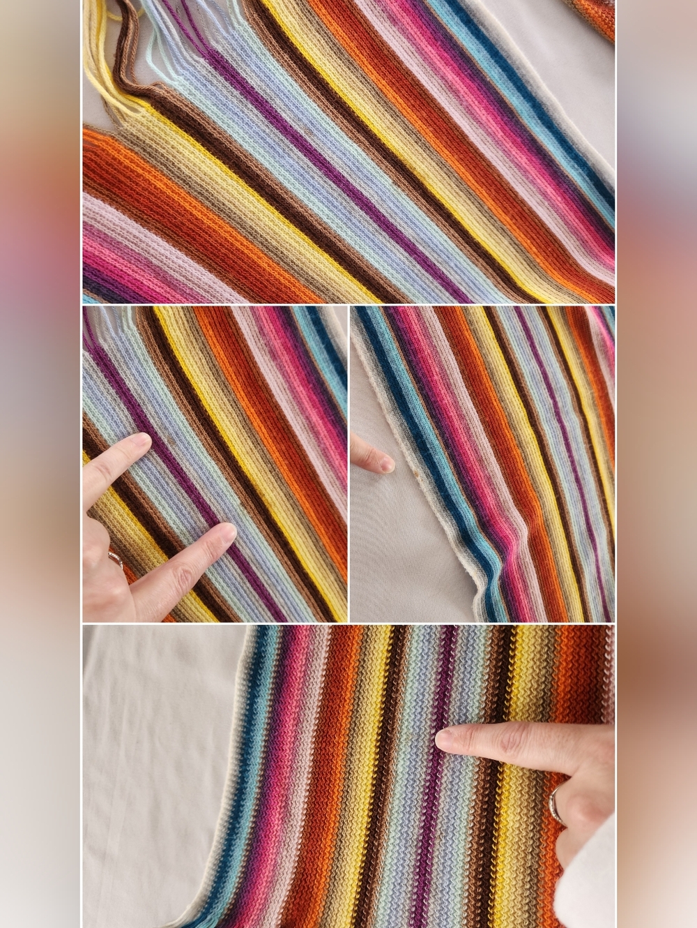 Nardi & Tagliaferri Colourful Stripe Knit Scarf - Picture 15 of 16